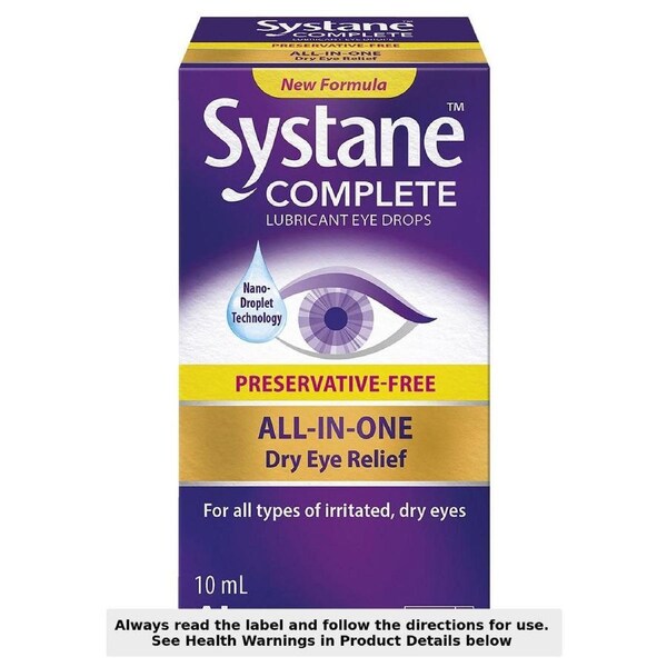 Systane Complete Lubricant Eye Drops Preservative Free 10ml