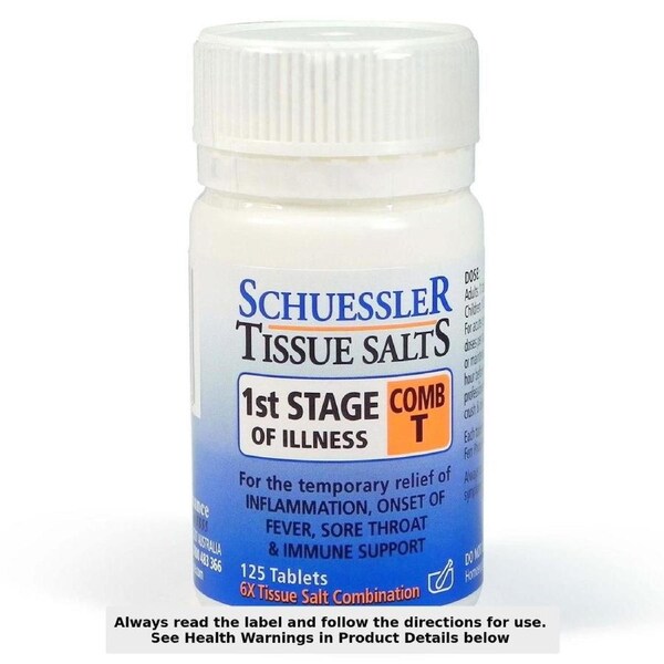 Schuessler Tissue Salts Comb T 1st Stage of Illness 125 Tablets