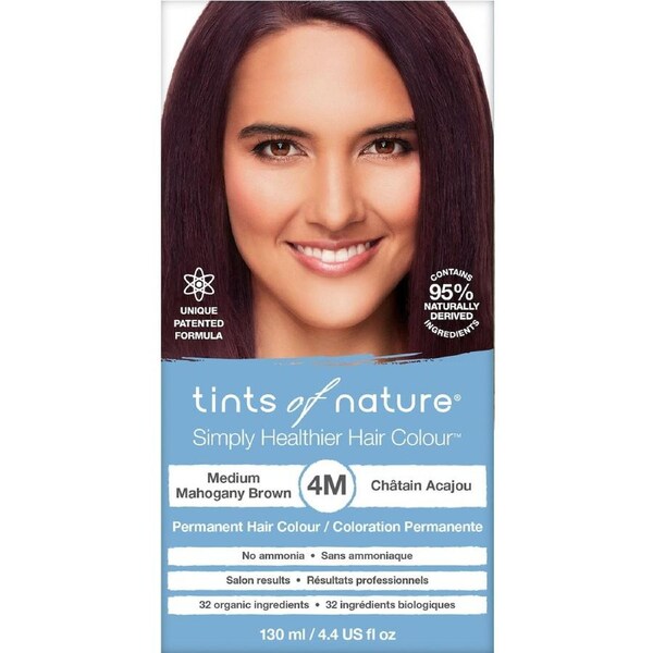 Tints of Nature 4M Medium Mahogany Brown Permanent Hair Colour 130ml