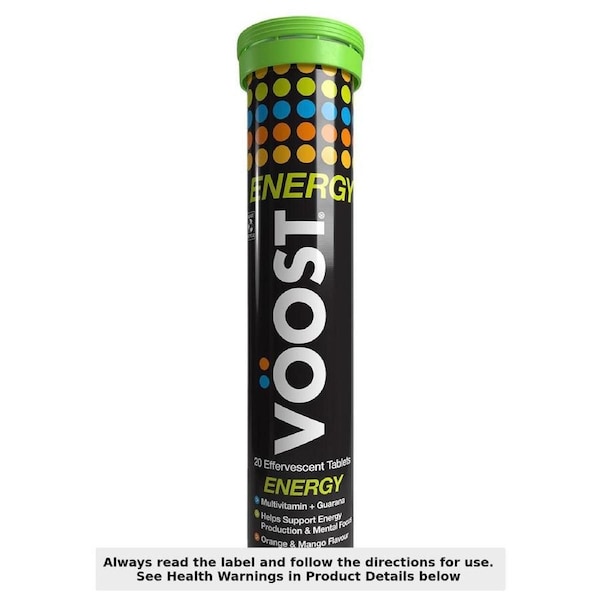 Voost Energy Multivitamin + Guarana 20 Effervescent Tablets