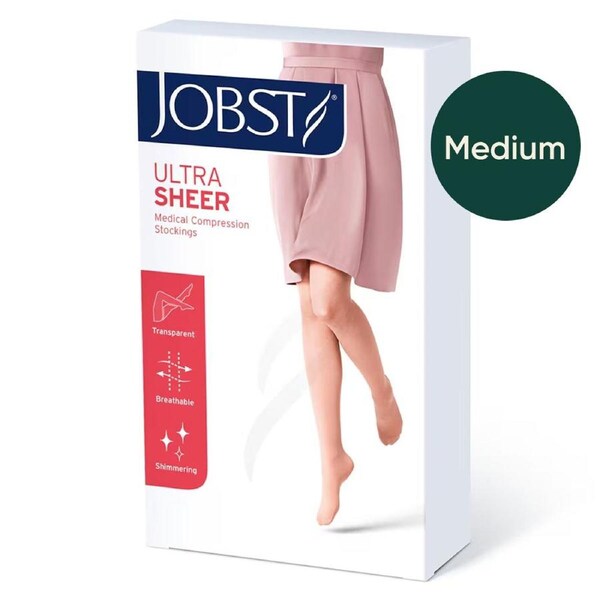Jobst UltraSheer Maternity Compression Stockings 15-20 mmHg Black M