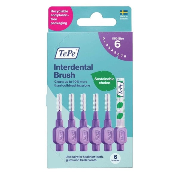 TePe Interdental Brush 1.1mm Purple 6 Pack