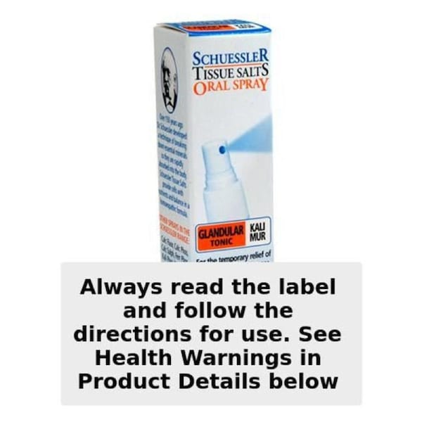Schuessler Tissue Salts Kali Mur Glandular Tonic Spray 30ml