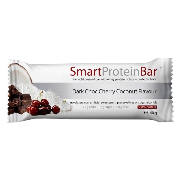 Smart Protein Dark Choc Cherry Coconut Protein Bar 60g
