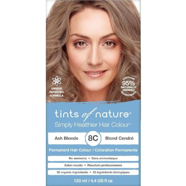 Tints of Nature 8C Ash Blonde Permanent Hair Colour 130ml
