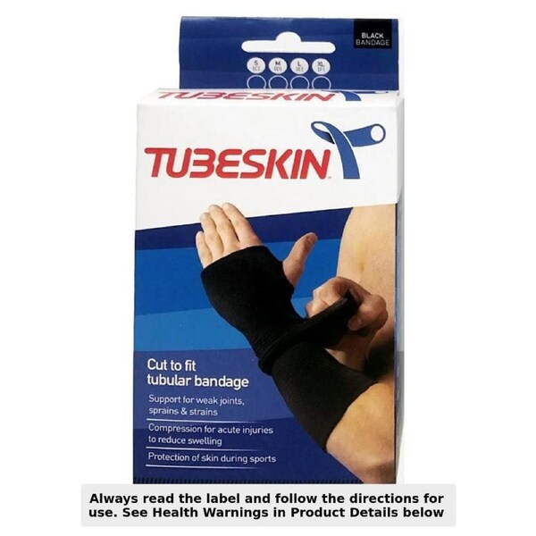 Tubeskin Black Tubular Bandage XL