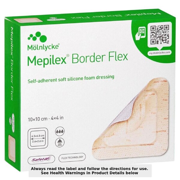 Mepilex Border Flex Wound Dressing 595311 10cm x 10cm 10 Pack