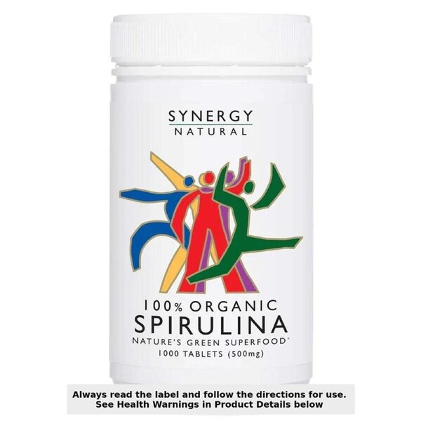Synergy Natural Organic Spirulina 1000 Tablets