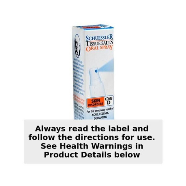 Schuessler Tissue Salts Comb D Skin Disorder Spray 30ml