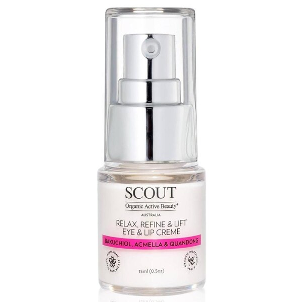 Scout Relax Refine Lift Eye and Lip Creme with Quandong Acmella Bakuchiol 15ml
