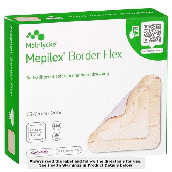 Mepilex Border Flex Dressing 595211 7.5cm x 7.5cm 10 Pack