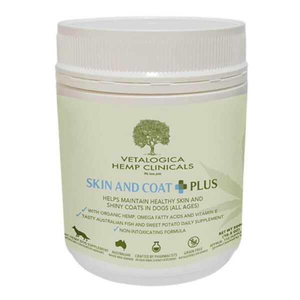 Vetalogica Hemp Clinicals Skin & Coat Plus Dog Supplement 300g