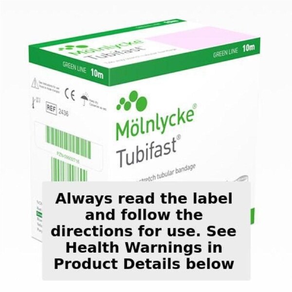 Tubifast Two Way Stretch Tubular Bandage Green Line 10m