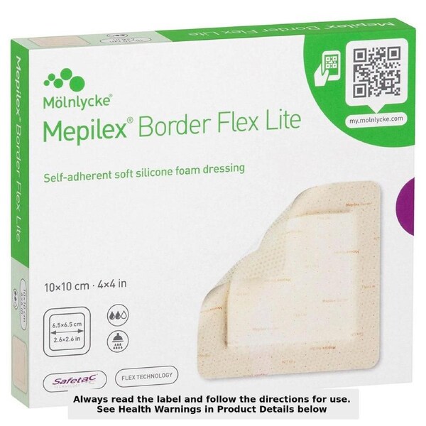 Mepilex Border Flex Lite Wound Dressing 581300 10cm x 10cm 5 Pack