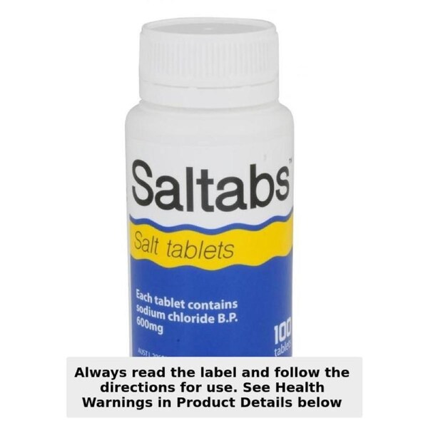Saltabs Salt Tablets 600mg 100 Tablets