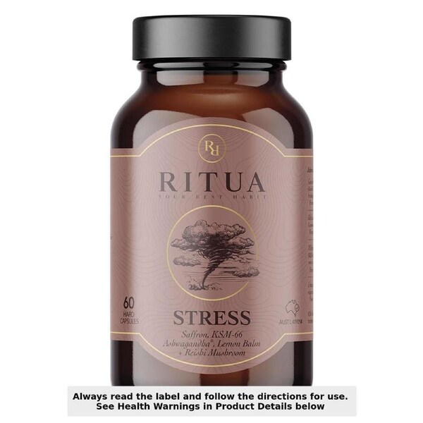 Ritua STRESS Saffron Ashwagandha LemonBalm Reishi 60 Capsules