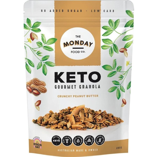 THE MONDAY FOOD CO Keto Granola Crunchy Peanut Butter 300g