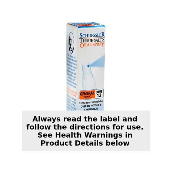 Schuessler Tissue Salts Comb 12 General Tonic Spray 30ml