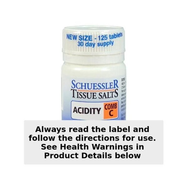 Schuessler Tissue Salts Comb C Acidity 125 Tablets