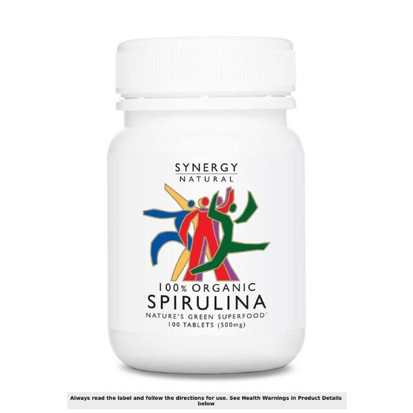 Synergy Natural Organic Spirulina 100 Tablets
