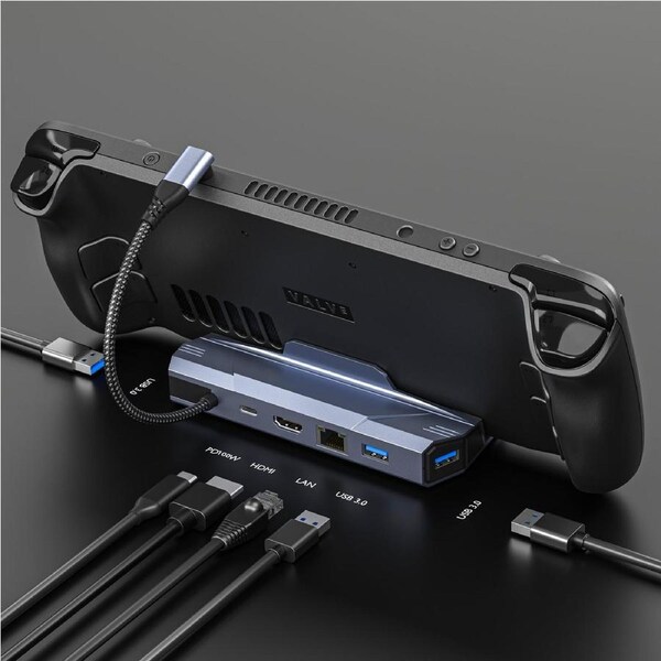 4K type-c 6in1 Nintendo game console base Gigabit stand docking station