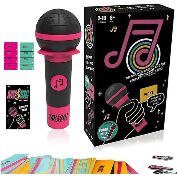 Exciting Grab the Mic Family Karaoke Board Game Lyric Cards Birthday Party