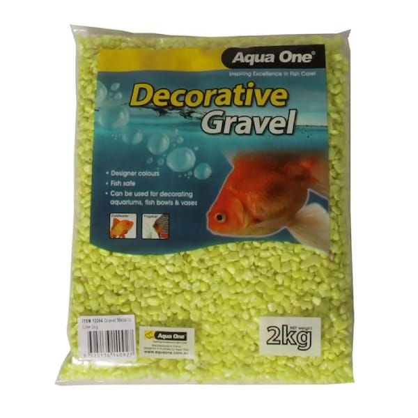Aqua One Gravel Metallic Lime 2kg 12264