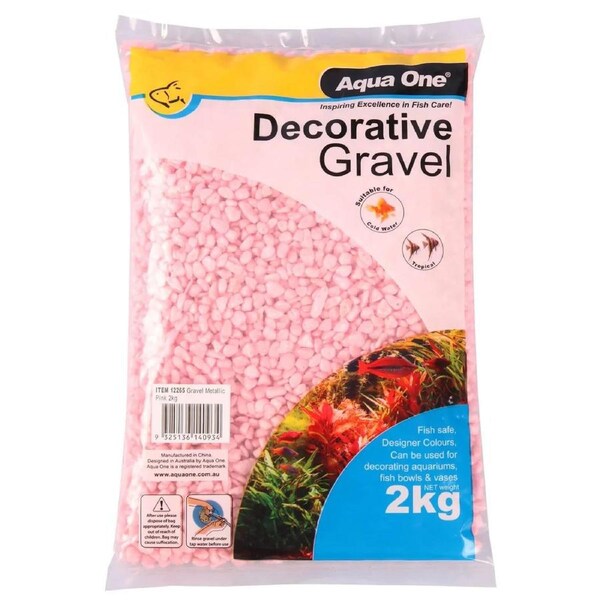 Aqua One Gravel Metallic Pink 2kg 12265