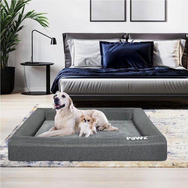 Pawz Memory Foam Pet Bed Calming Dog Cushion Orthopedic Mat Washable Removable 135cm x 98cm x 13cm
