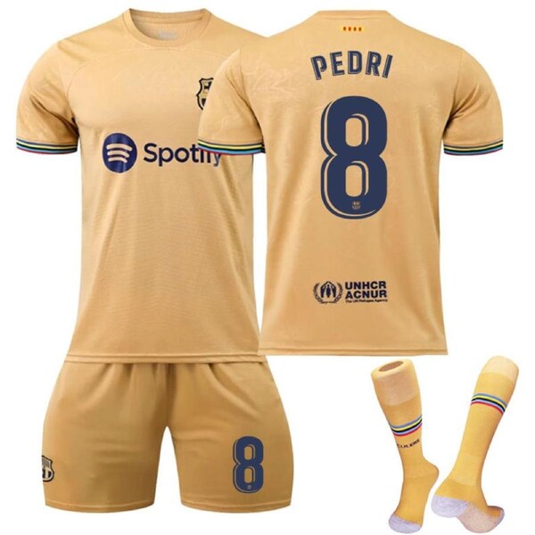 Nevenka PEDRI #8 Barca Away Shirt 2022/23 Soccer Jersey Kit Football Set For Adult Kids 28