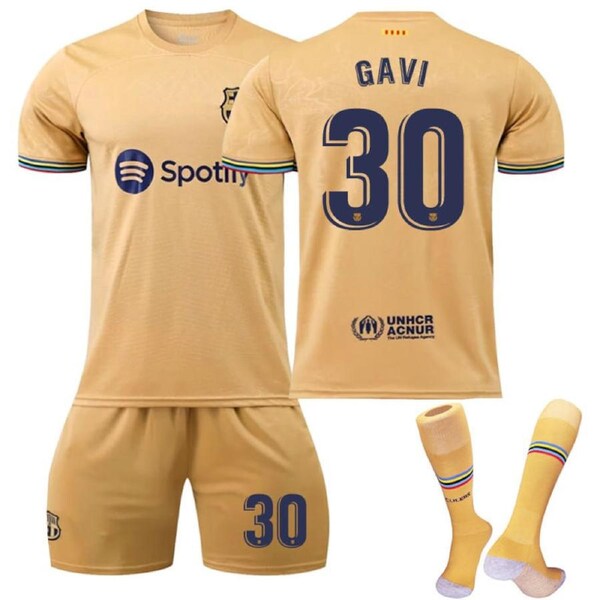 Nevenka GAVI #30 Barca Away Shirt 2022/23 Soccer Jersey Kit Football Set For Adult Kids 22