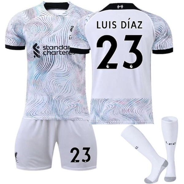 Nevenka LUIS DIAZ #23 Liverpool Home Jersey 2022/23 Soccer Jersey Kit Football T-shirt Set For Adult Kids 2XL