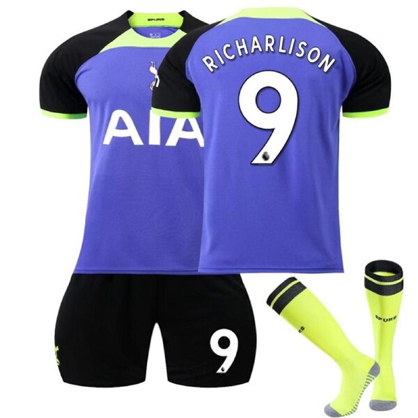 Nevenka RICHARLISON #9 Tottenham Hotspur F.C Away Jersey 2022/23 Soccer Jersey Kit Football T-shirt Set For Adult Kids XL