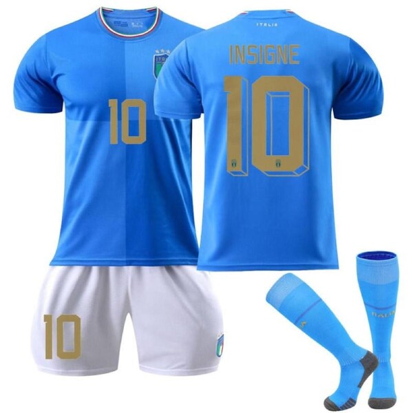 Nevenka INSIGNE #10 Italy Home Jersey 2022/23 Soccer Jersey Kit Football T-shirt Set For Adult Kids 18