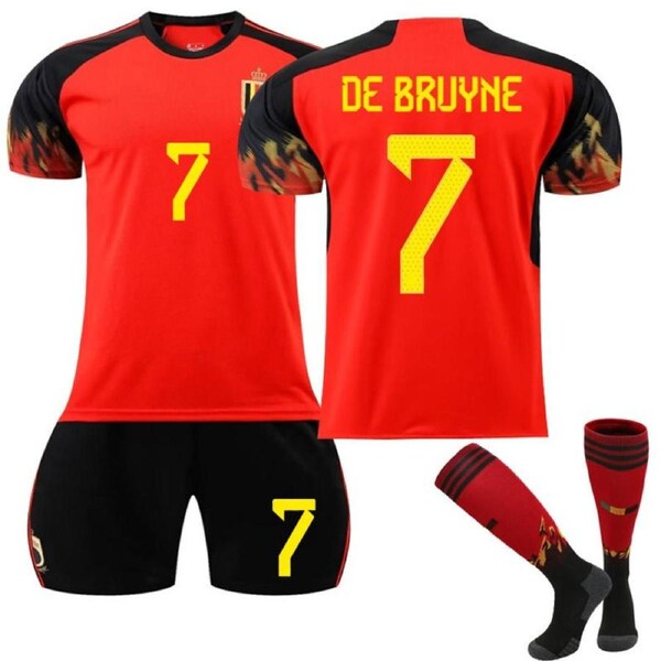 Nevenka DE BRUYNE #7 Belgium Home Jersey 2022/23 Soccer Jersey Kit Football T-shirt Set For Adult Kids 16
