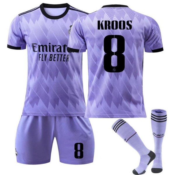 Nevenka KROOS #8 Real Madrid Club Away Jersey 2022/23 Soccer Jersey Kit For Adult Kids 20