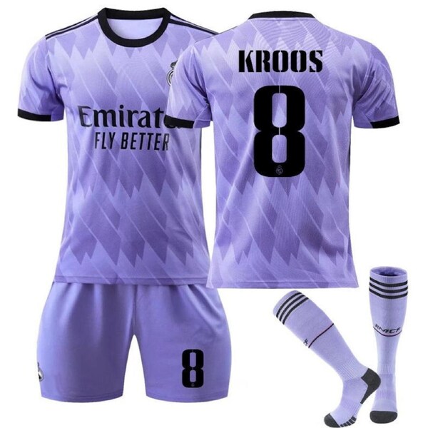 Nevenka KROOS #8 Real Madrid Club Away Jersey 2022/23 Soccer Jersey Kit For Adult Kids L
