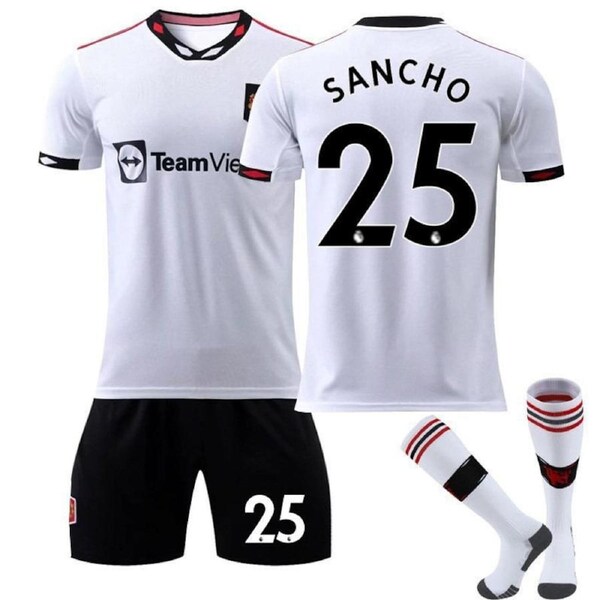 Nevenka SANCHO #25 Manchester United Away Jersey 2022/23 Soccer Jersey Kit For Adult Kids 2XL