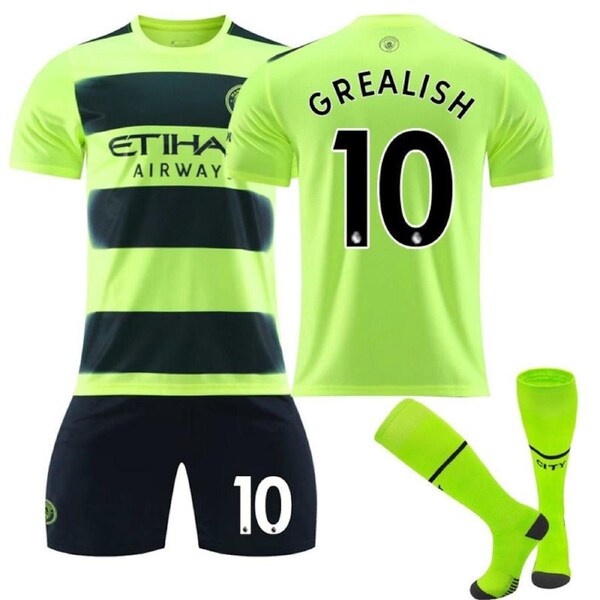 Nevenka GREALISH #10 Manchester Second Away Jersey 2022/23 Soccer Jersey Kit For Adult Kids 16