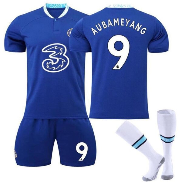 Nevenka AUBAMEYANG #9 Chelsea Home Jersey 2022/23 Soccer Jersey Kit For Adult Kids 16