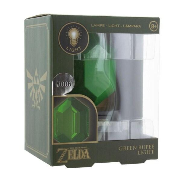 Nintendo Zelda Iconic Green Rupee Icon Desk/Bedside/Shelf Light Decor 8y+