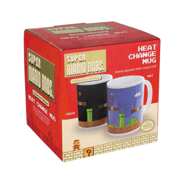 Super Mario Bros Unique Interactive Heat Colour Changing Novelty Mug 300ml