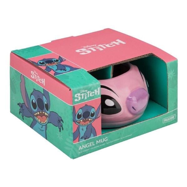 Disney Lilo & Stitch Angel Shaped Cute Ceramic Novelty Coffee/Tea Mug Cup 450ml