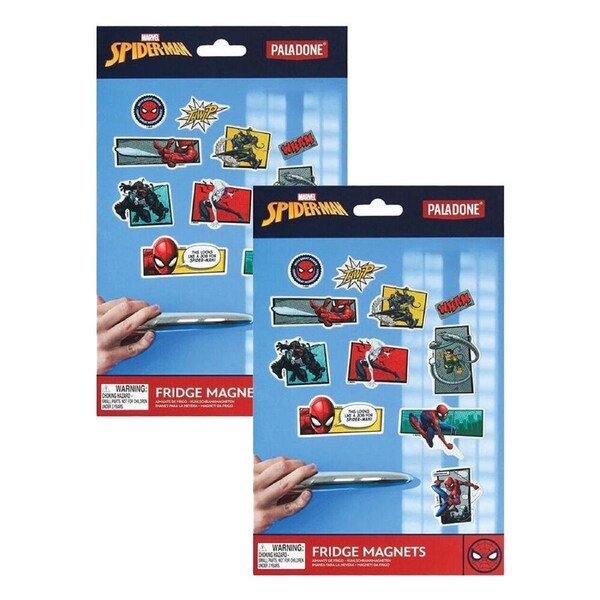 52pc Marvel Spiderman Superhero Fun Vibrant Kids Fridge Decorating Magnets 3y+
