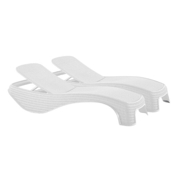 Atlantic Sun Lounger - White- 2 Pack