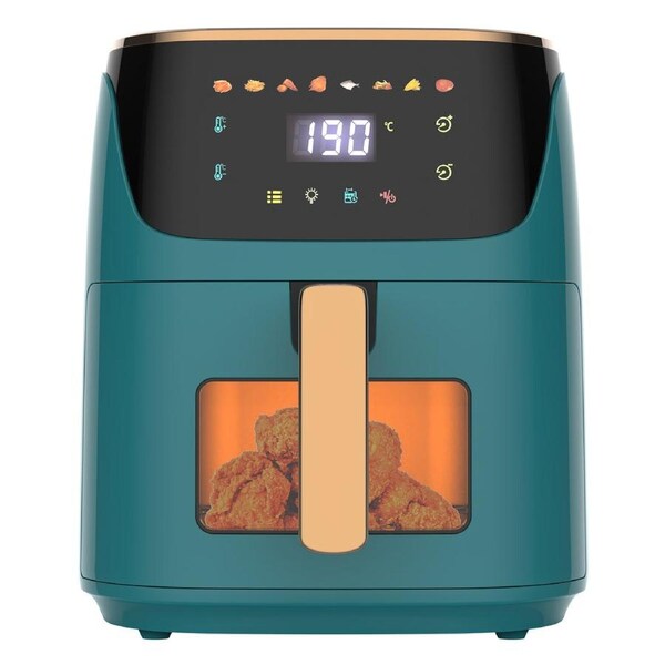 Advwin 8L Air Fryer, Oil-Less Air Fryer, 8-in-1 Healthy Electric Cooker LED Touch Digita Screen Kitchen Oven, Dark Green