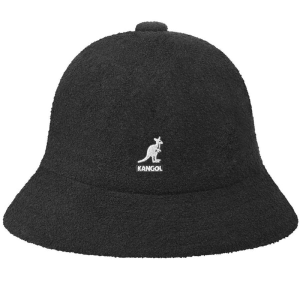 KANGOL Bermuda Casual Bucket Hat Terry Towelling Cap - Black S