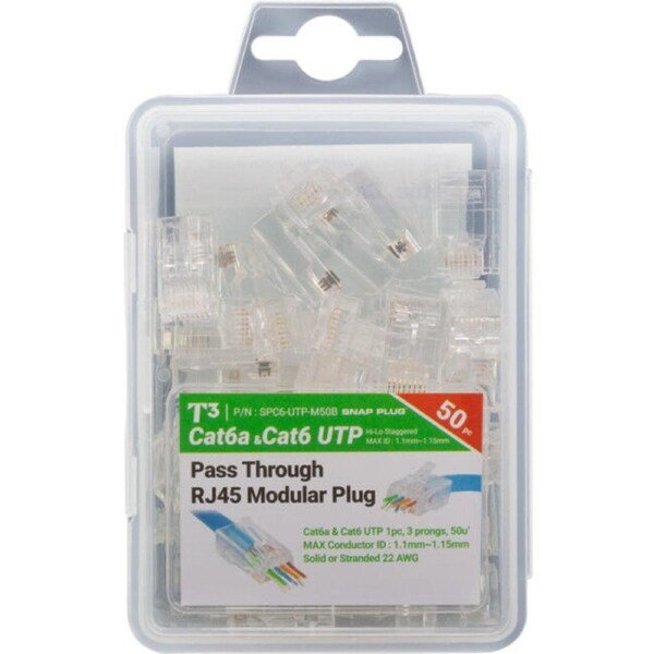 UTP RJ45 CAT6A SOLID SNAP PLUG