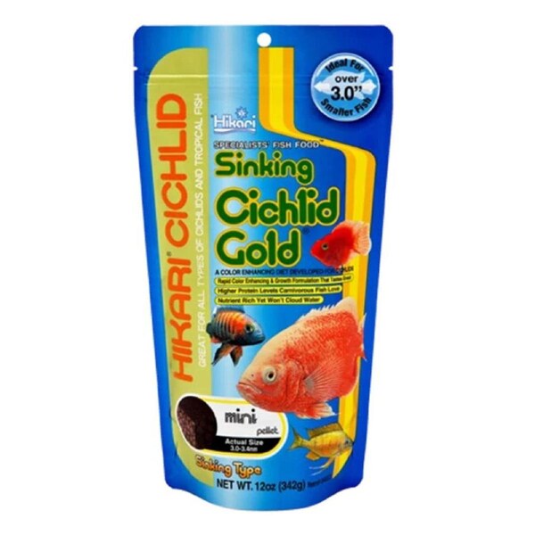 Hikari Cichlid Gold Sinking Fish Food - Mini 342 gm