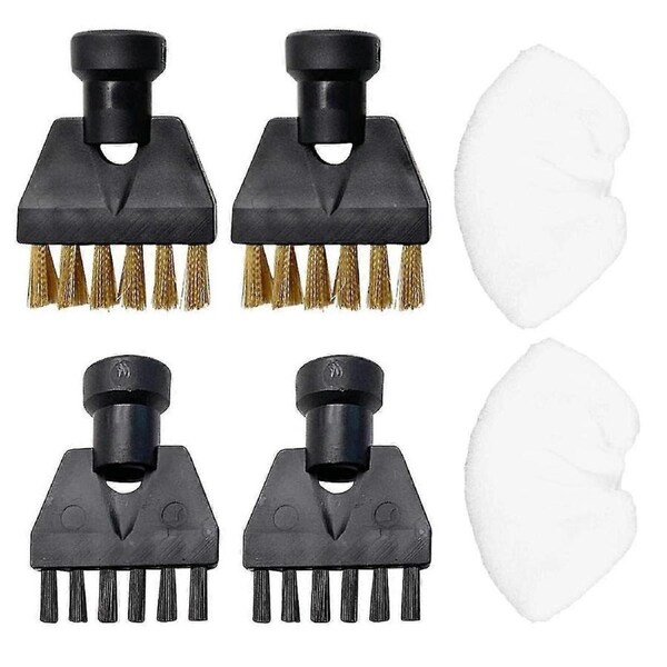 Steam Cleaner Accessories, 4 Brushes and 2 Microfiber Covers for SC2